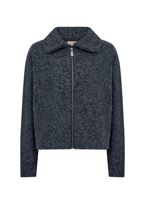Hira Fluffy Eyelash Knit Jacket
