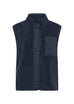 Onyx Buttoned Borg Gilet