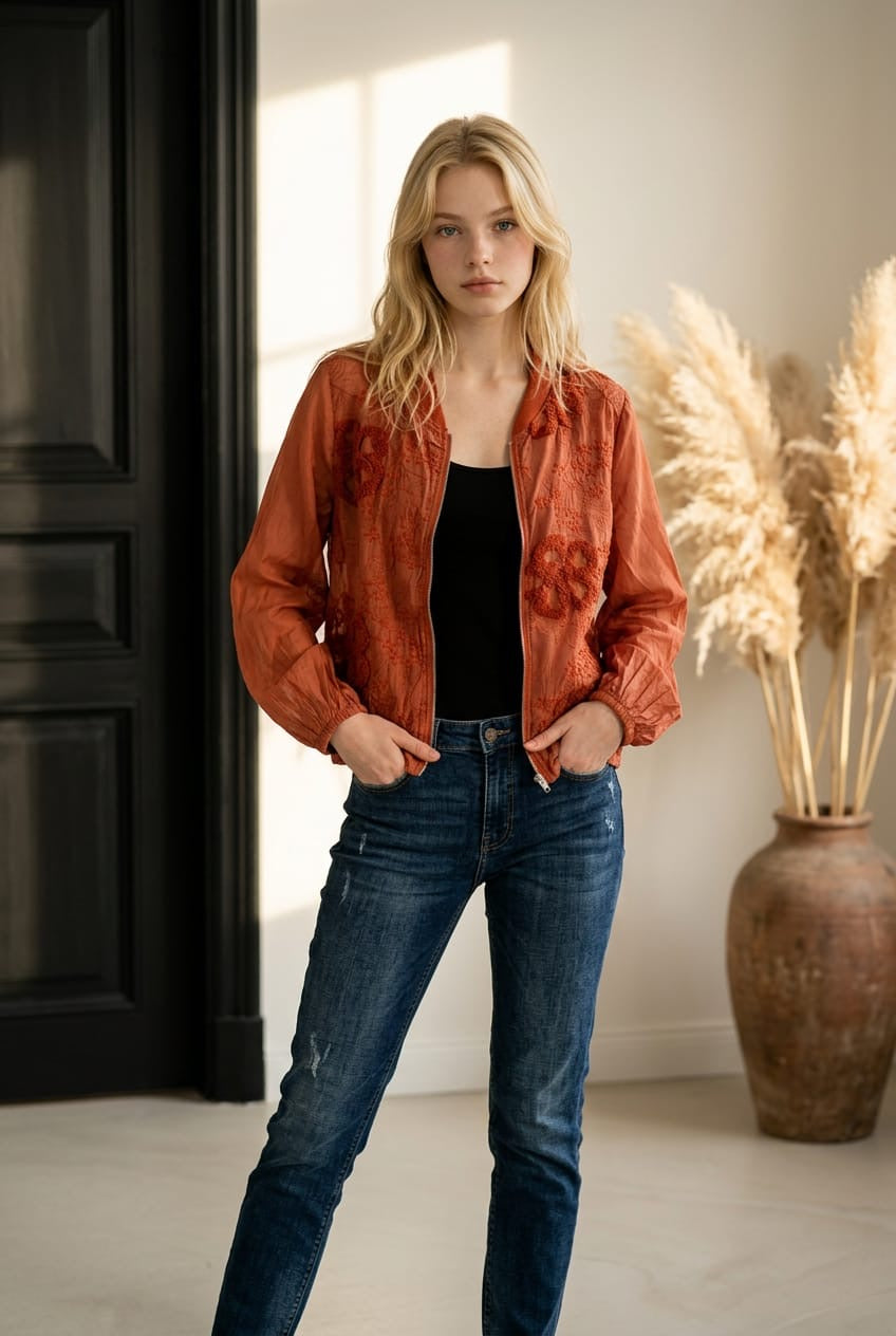 Katie Floral Embroidered Jacket