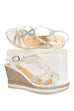 Wendy Diamanté Wedge Sandals