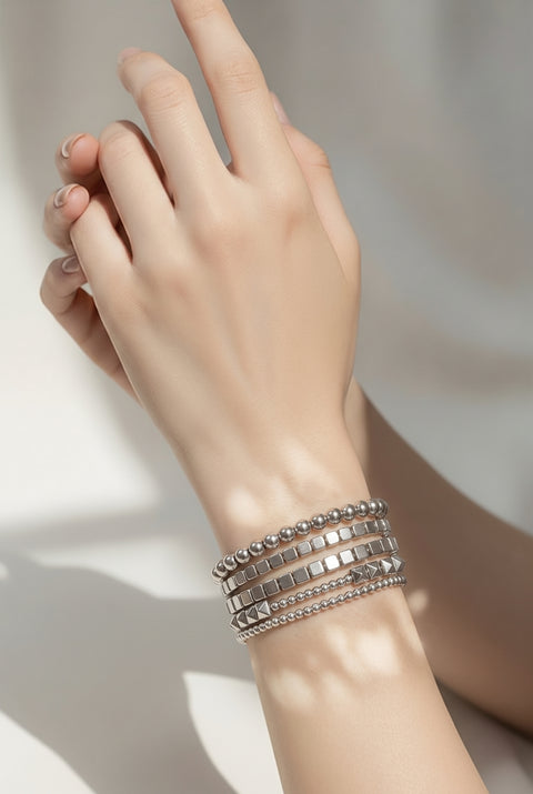 Heather Beaded Bracelet Set