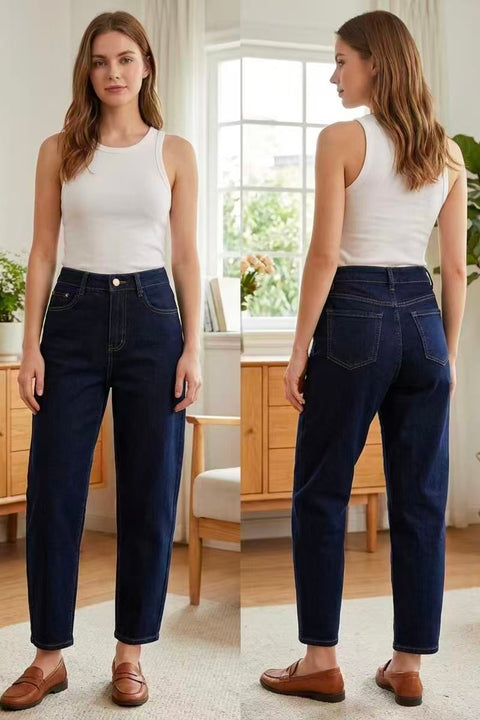 Indie Curved Seam Barrel Jeans