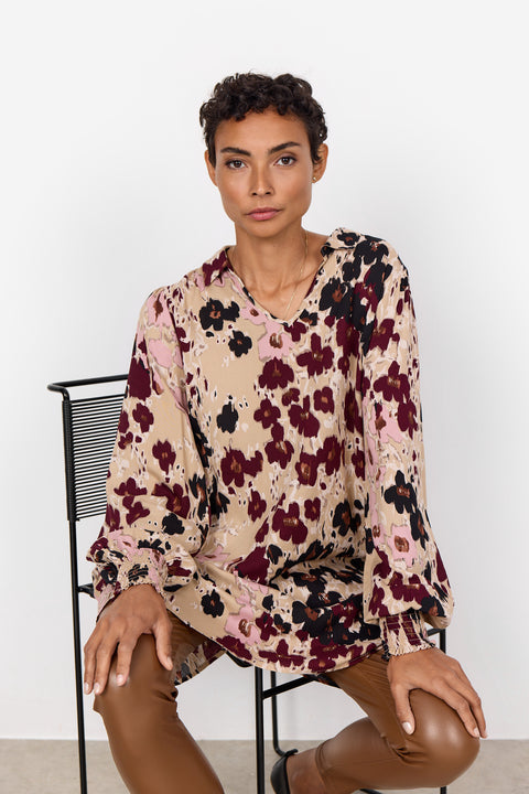 Irena Abstract Floral Tunic Dress