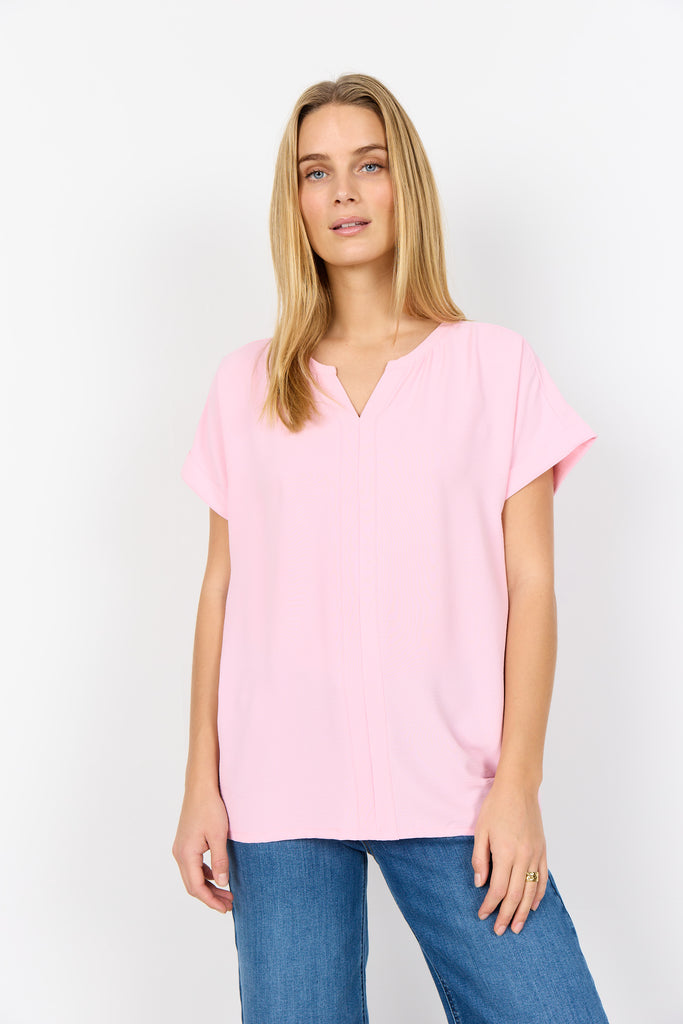 Cath Crepe Notch Neck Top