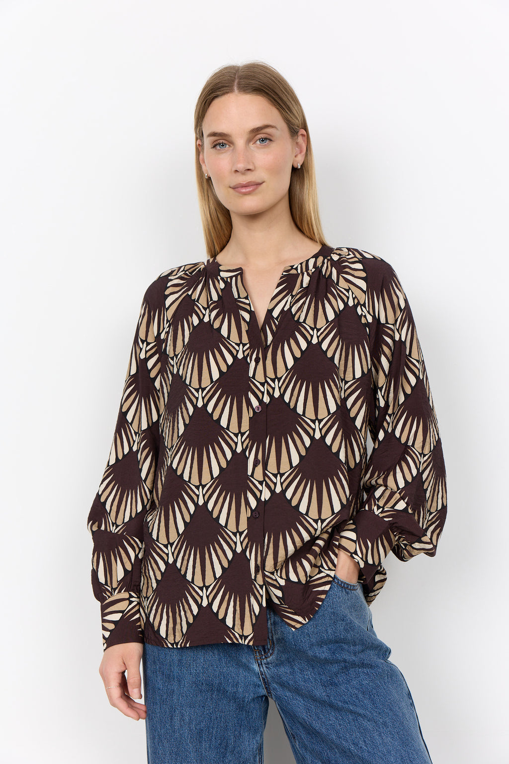 Halin Geometric Print Shirt