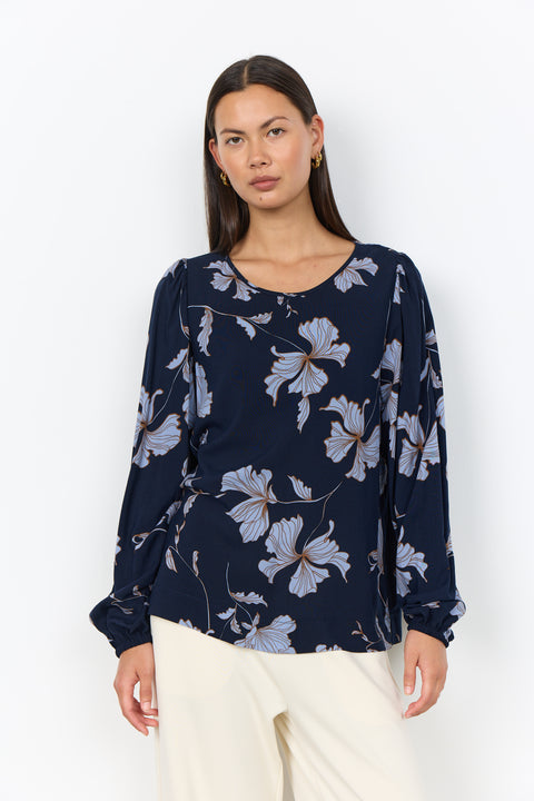 Hamida Floral Print Dressy Top