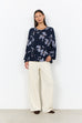 Hamida Floral Print Dressy Top