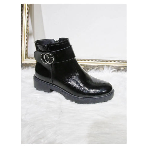 Amelie Designer Inspired Patent Boots