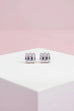 Imogen Square Baguette Cut Crystal Stud Earrings