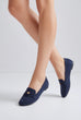 Lara Gold Button Detail Loafer