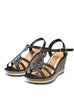 Wendy Diamanté Wedge Sandals