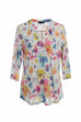 Mila Pansy Print Shirt Style Top