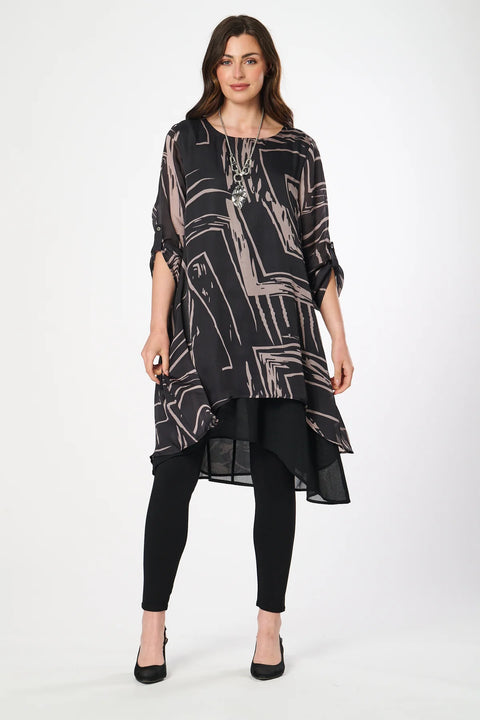 Gayle Abstract Print Dress