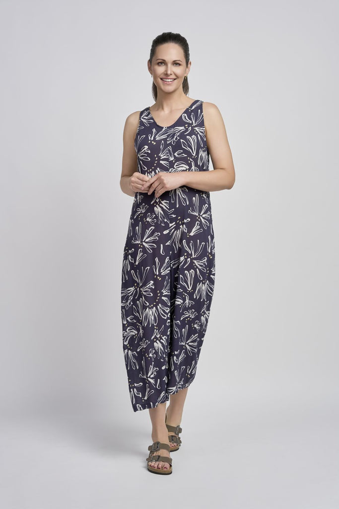 Lizzie Leaf Print Jumpsuit