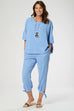 Emmy Circle Print Tie Hem Trousers