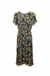 Dasha Leaf Print Midi Dress