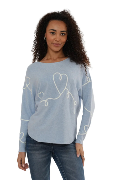 Maddie Ribbon Heart Knit