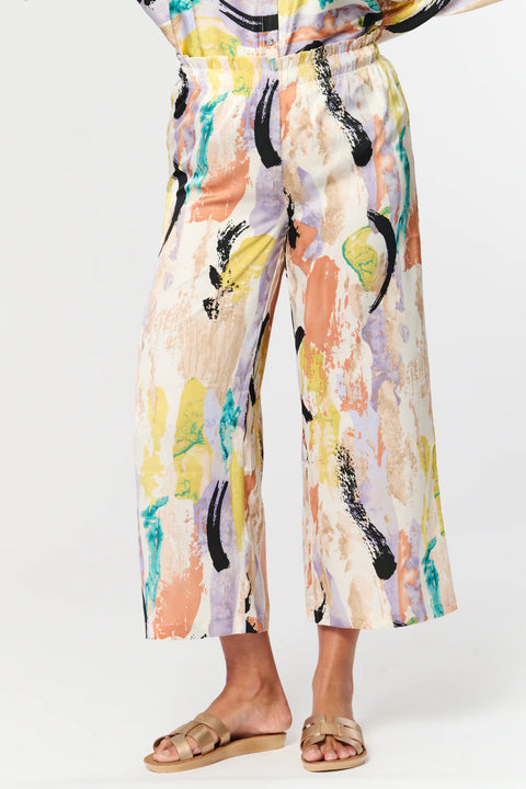Flynn Brushstroke Print Palazzo's