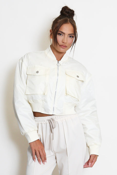 Edita Cropped Bomber Jacket