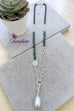 Hazel Beaded Pearl Drop Necklace