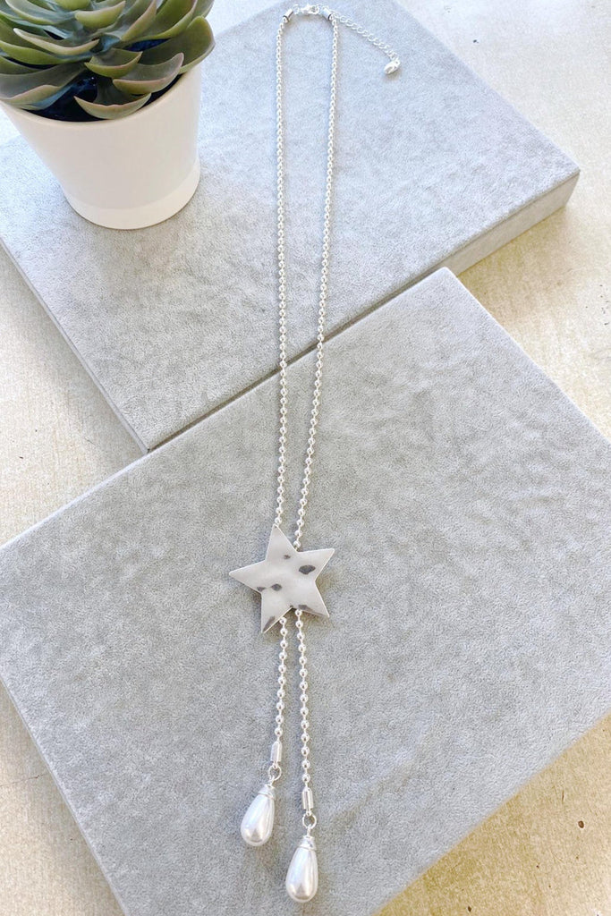 Lyla Star Pearl Drop Necklace