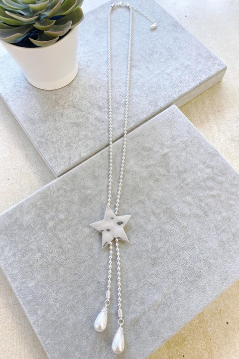 Lyla Star Pearl Drop Necklace