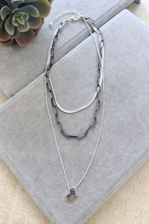 Aurora Layered Heart Necklace
