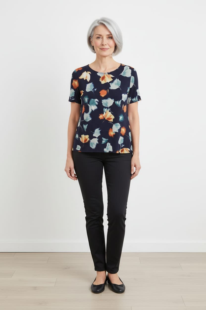Reese Scattered Flower Dressy Tee