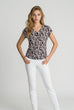 Nicola Abstract Button Front Top