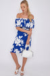 Reagan Abstract Print Bardot Dress