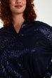 Adley Curved Sequin Shirt Top