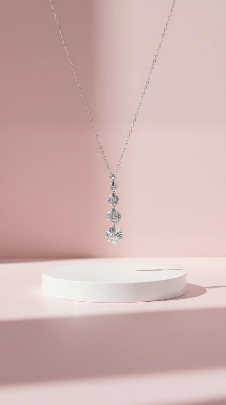 Meredith Gem Link Crystal Pendant Necklace