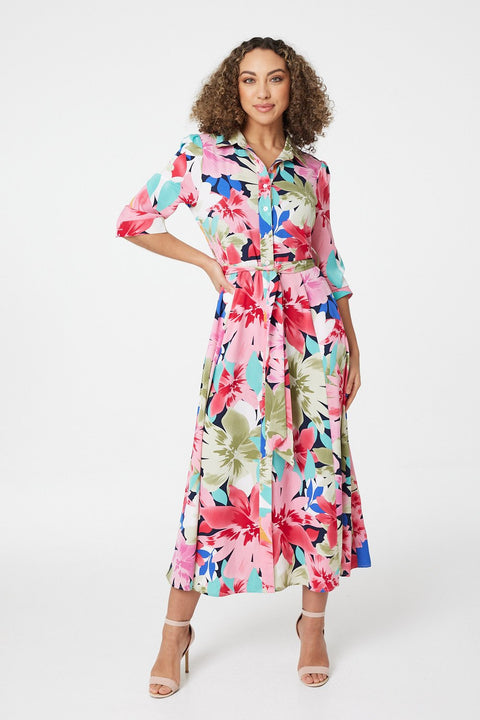 Winifred Floral Print Shirt Dress