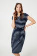 Sara Stripe Print Drawstring Dress