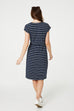 Sara Stripe Print Drawstring Dress