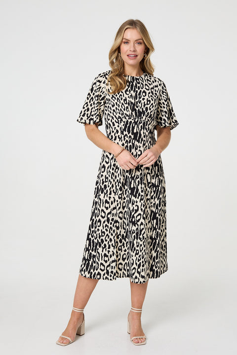 Sophia Animal Print Midi Dress