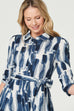 Winifred Blue Abstract Print Shirt Dress