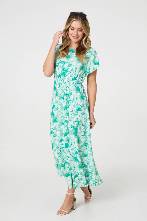 Kiki Retro Flower Maxi Dress