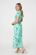 Kiki Retro Flower Maxi Dress