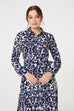 Lola Ikat Print Shirt Dress