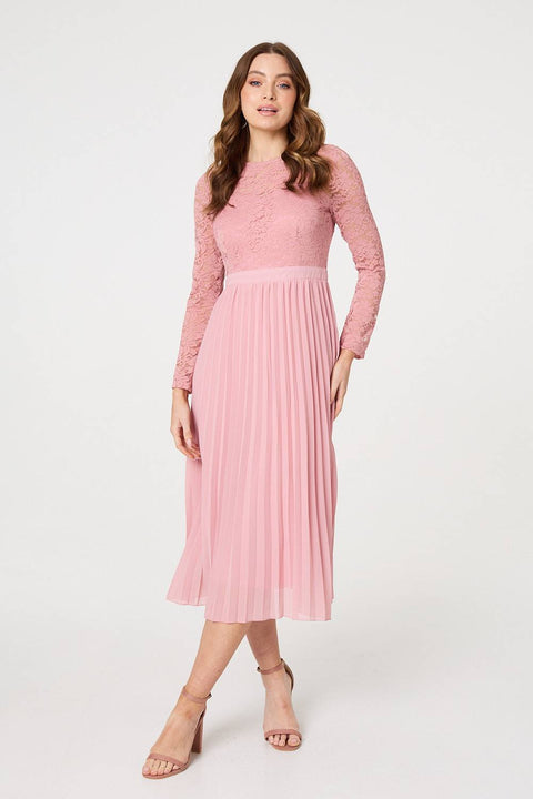 Jessica Lace Trim Midi Dress