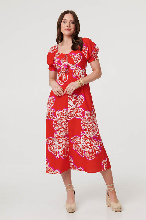 Anwyn Tie Front Midi Dress