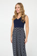 Julie Chevron Print Sleeveless Maxi Dress