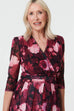 Jessie Floral Print Crossover Dress