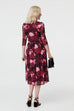 Jessie Floral Print Crossover Dress