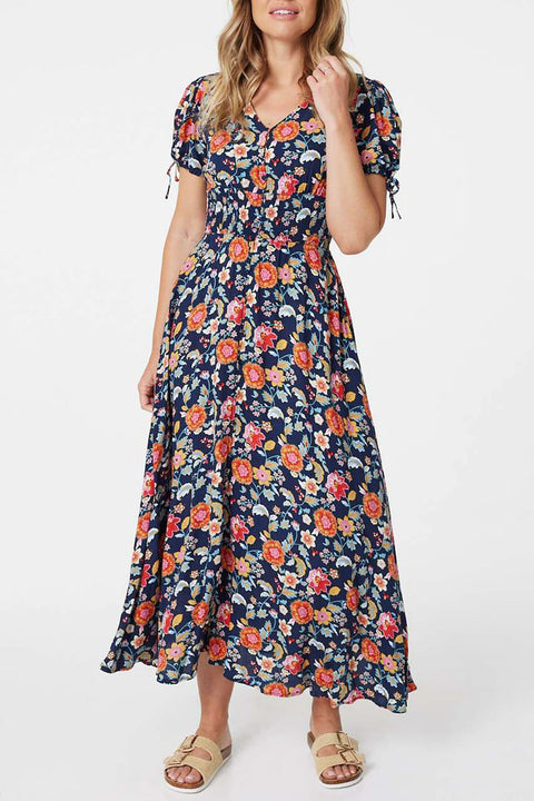 Helena Floral Print Maxi Dress