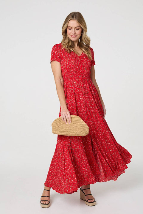 Isabella Ditsy Floral Maxi Dress
