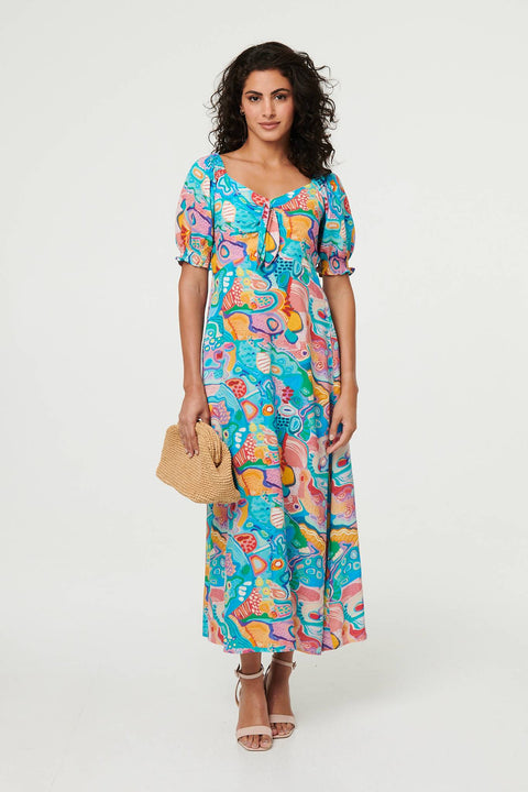 Anwyn Tie Front Midi Dress