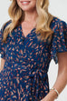Marlie Abstract Print Wrap Dress