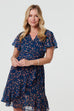 Marlie Abstract Print Wrap Dress